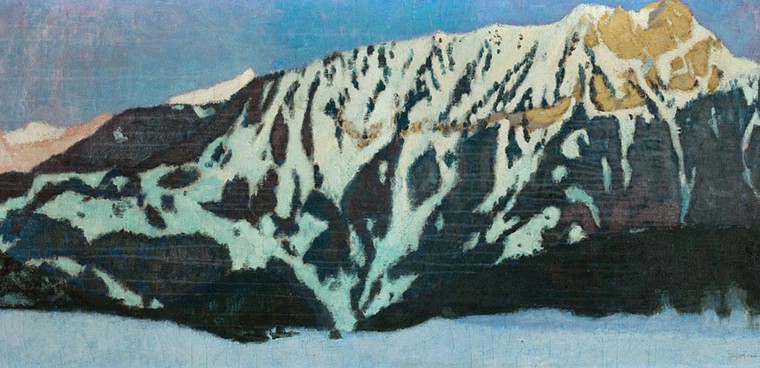 Edouard Morerod, peintre: Chamossaire, huile sur toile, vers 1915.