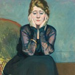 Femme au chemisier, Edouard Morerod, peintre