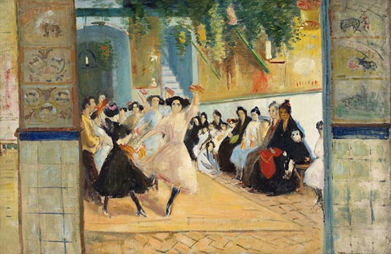 «Flamenco», école de danse, (1908), Edouard Morerod, peintre