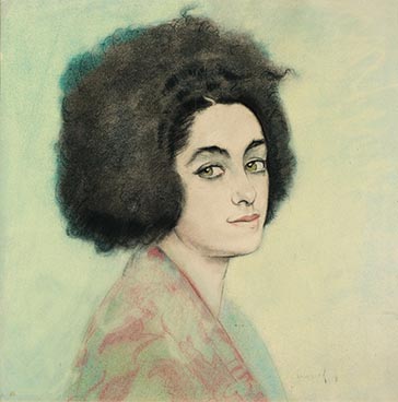 La poétesse Armen Ohanian, 1918, Edouard Morerod, peintre