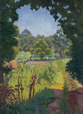 Le jardin, Edouard Morerod, peintre