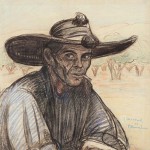 Paysan au chapeau, Edouard Morerod, peintre