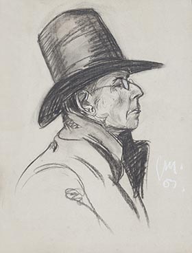 Portrait d’un marchand ambulant, Paris 1907, Edouard Morerod, peintre