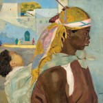 Edouard Morerod, peintre: Soudanaise et son enfant, huile sur toile, 1910.