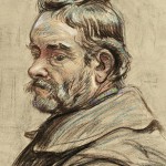 Tête d’homme barbu, 1907, Edouard Morerod, peintre